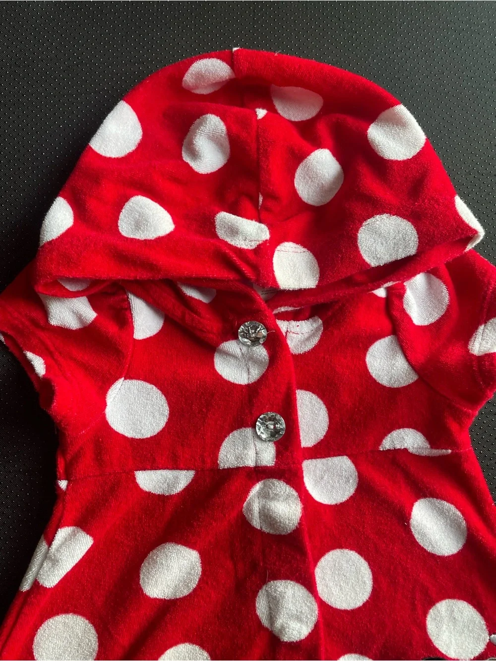 Disney Red and White Polka Dot Minnie Hooded Dress